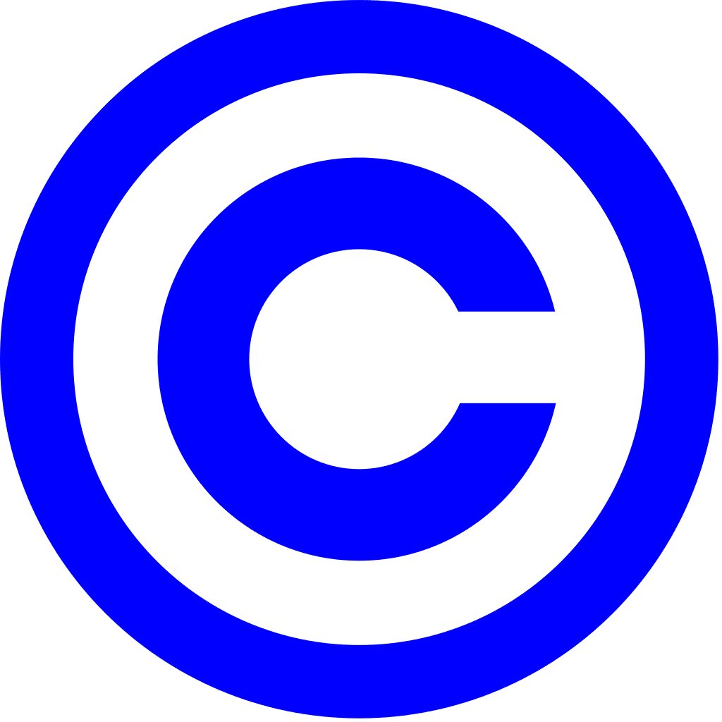 Blue Copyright Symbol
