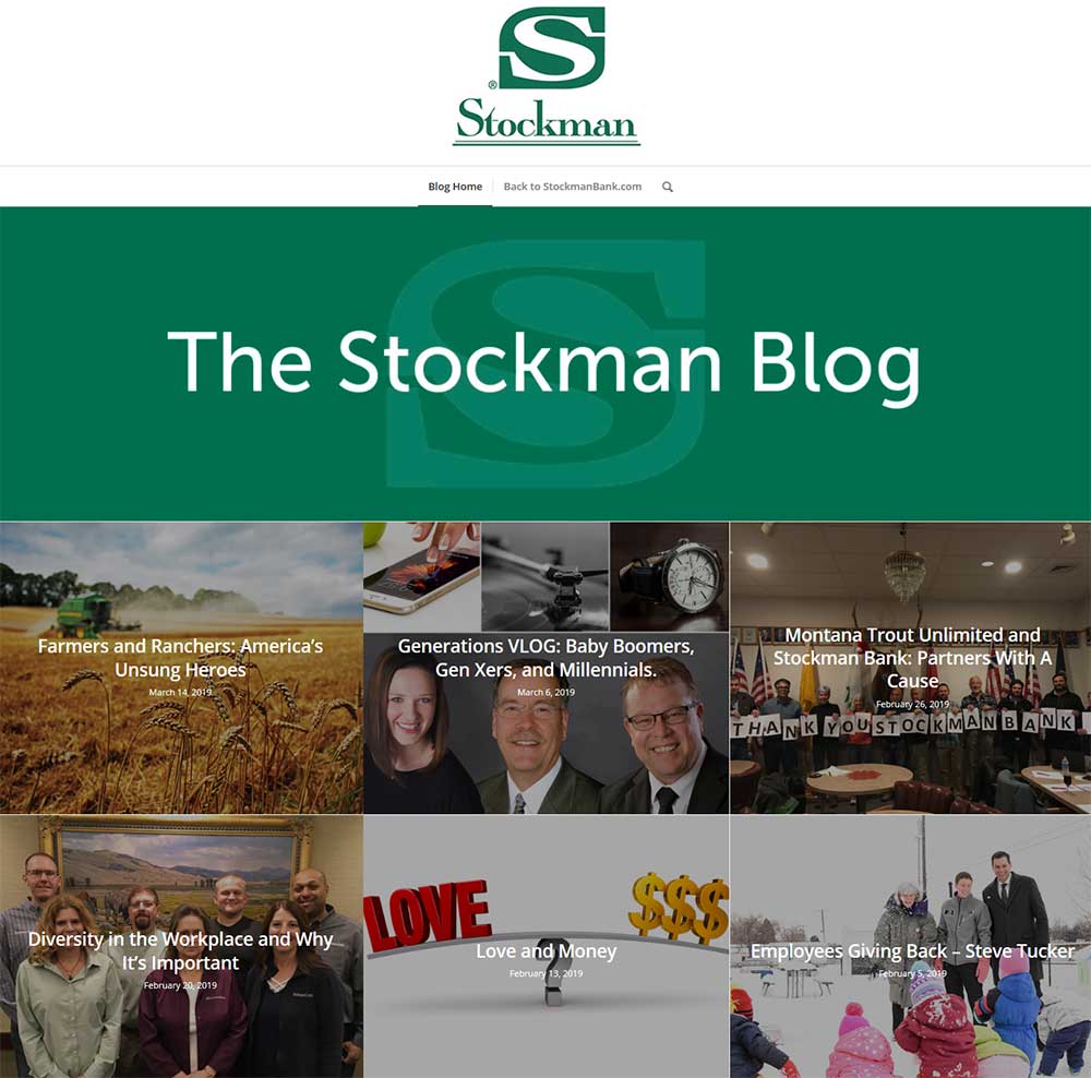 Blue Gurus: Stockman Bank Blog Website