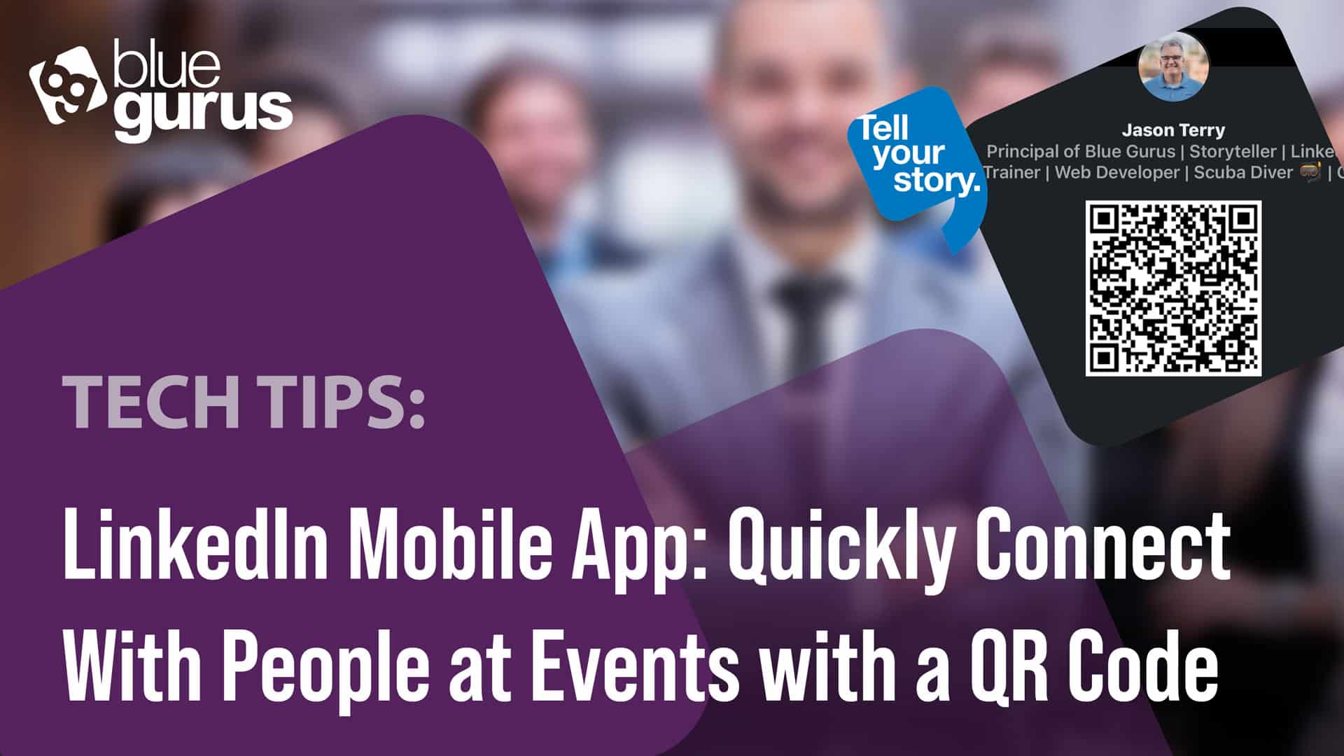 Using the LinkedIn mobile app to quickly connect with people at networking events.